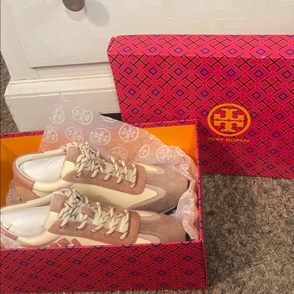 Tory Burch Vintage Nylon Sneakers NEW